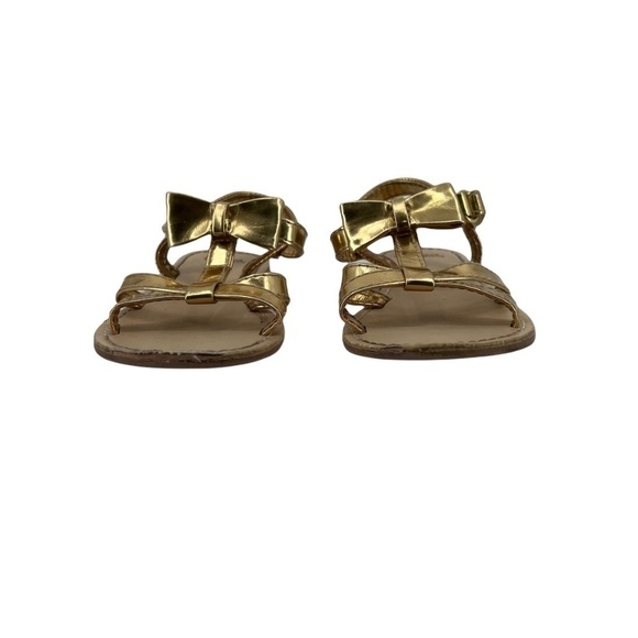 GYMBOREE Island Hopper Gold Bow Sandals Toddler Girls - Picture 1 of 8